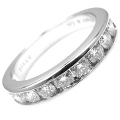 Tiffany 
Co. Diamond Platinum Half Circle Band Ring