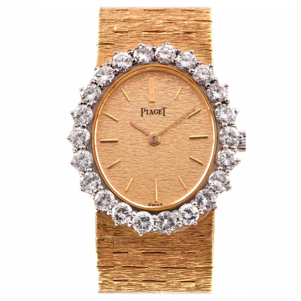 Piaget Lady's Yellow Gold Diamond Wristwatch Ref 9338 A6
