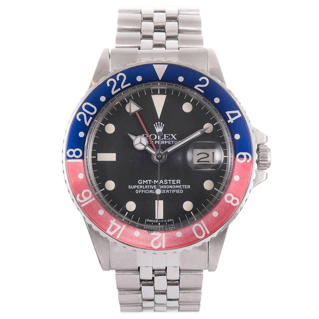 Rolex Stainless Steel GMT Wristwatch Ref 1675