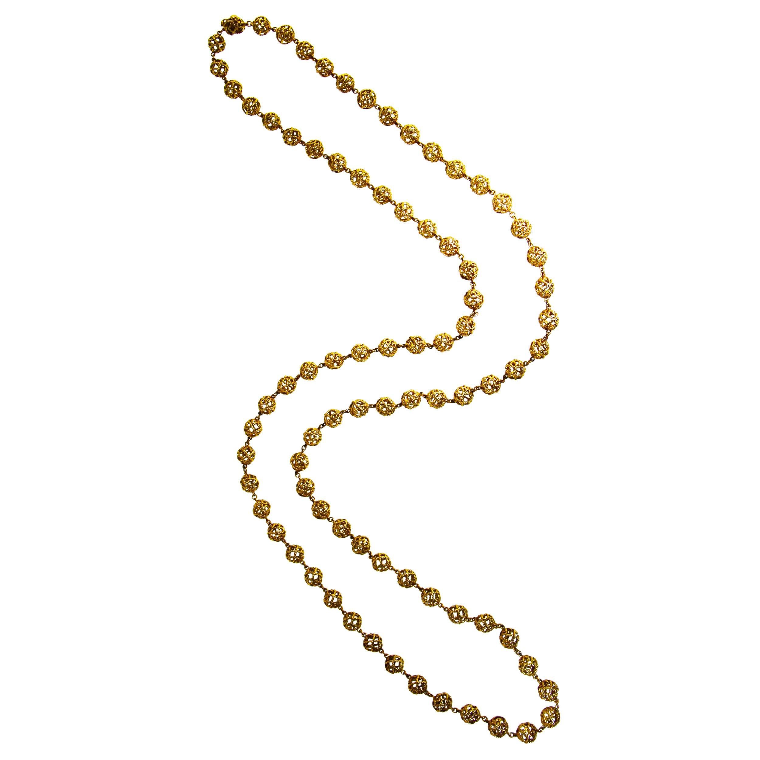 1960s Van Cleef & Arpels Gold Longchain Necklace