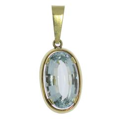 Aquamarine Gold Pendant 10