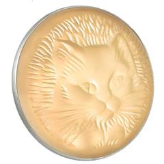 Broche chat en cristal de Lalique