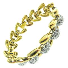 Diamond Gold Link Bracelet