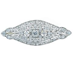 Art Deco Diamond Platinum Brooch