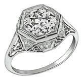 1.98 Carat GIA Cert Diamond Platinum Engagement Ring