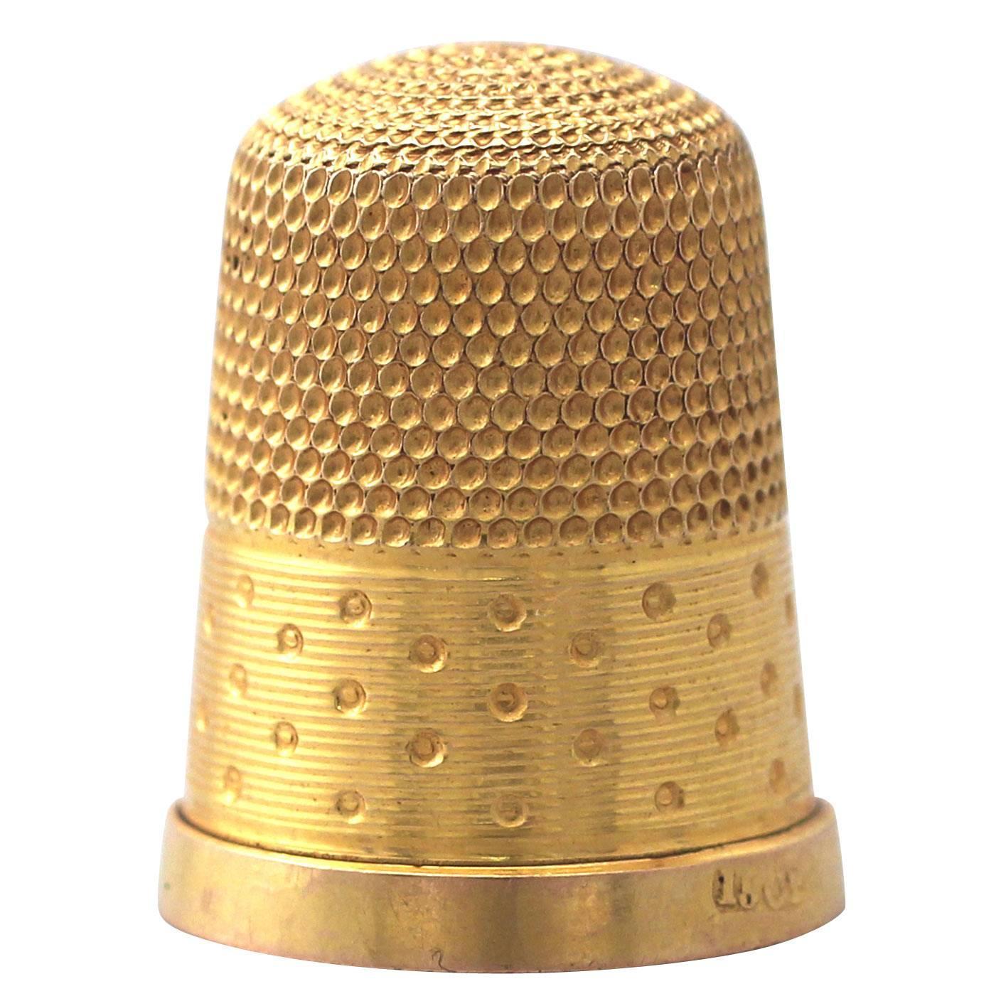15ct Yellow Gold Thimble Antique Circa 1890 For Sale at 1stdibs
