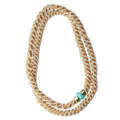 Fouche Chrysoprase Bead Rope Necklace