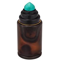 Antique Janesich Paris Art Deco Agate Onyx Gold Snuff Bottle