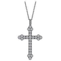 Art Deco Diamond Platinum Cross