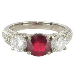 Baume Ruby Diamond Gold Ring 4