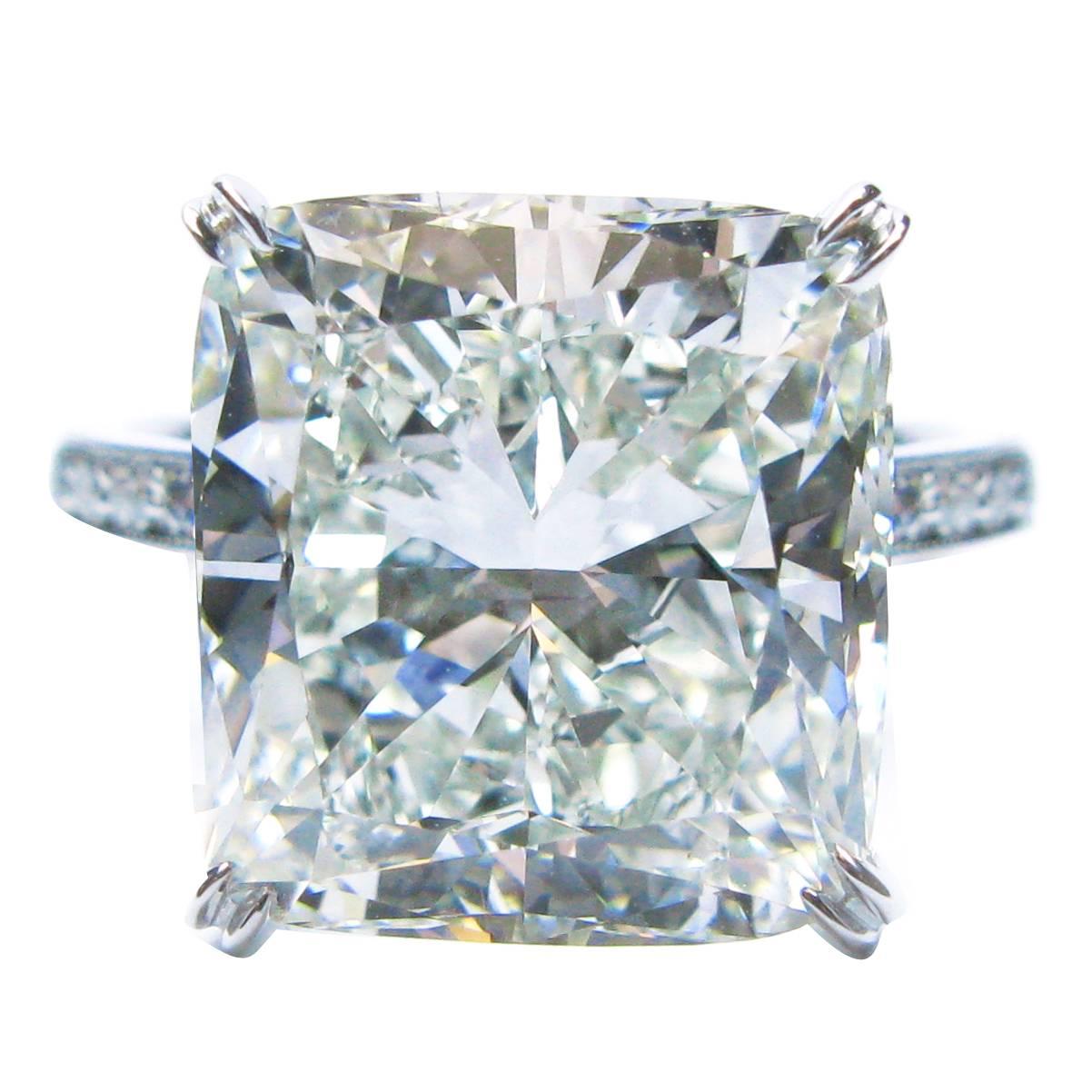 Graff 9.34 Carat GIA Cert Cushion Diamond Platinum Ring