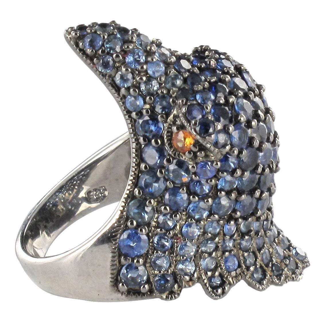 Sapphire Bird Ring