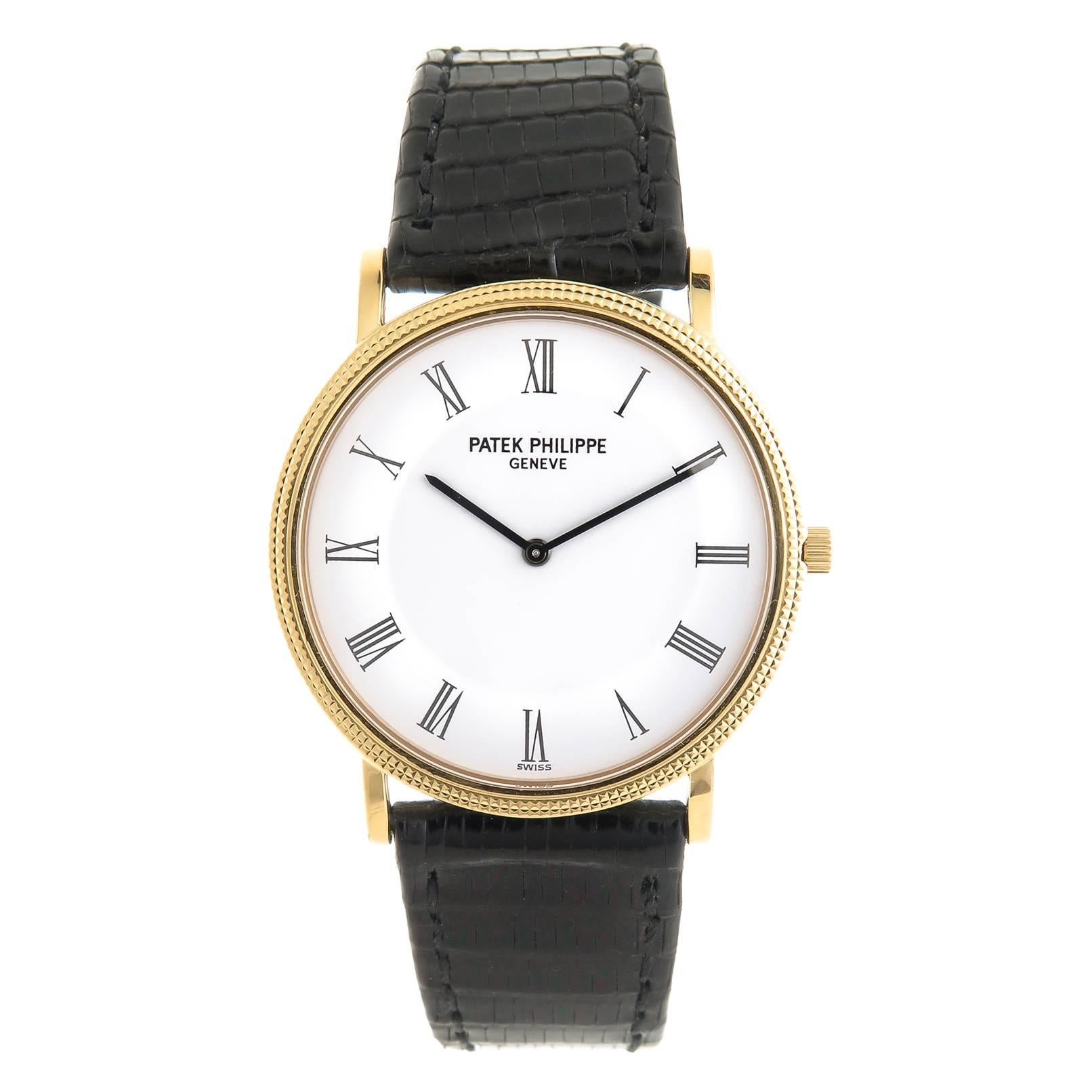 Patek Philippe Gelbgold Hobnail Calatrava Armbanduhr Ref 3520