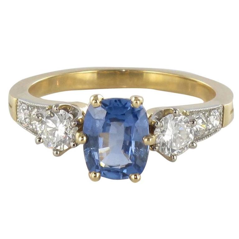Antique Sapphire and Diamond Ring at 1stdibs