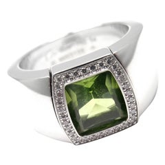 Vintage Cartier La Dona Peridot Diamond Gold Band Ring