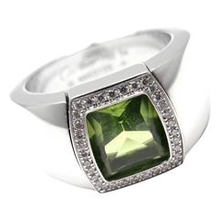 Cartier La Dona Peridot Diamond Gold Band Ring 8