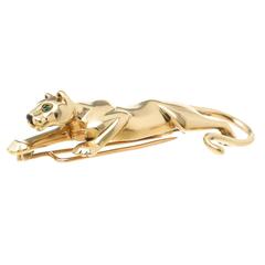 Cartier Gem Set Gold Panther Brooch