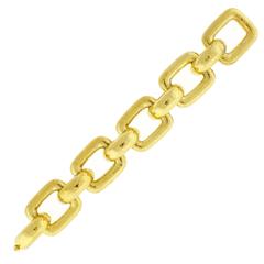 Elizabeth Locke Livorno Large Gold Rectangular Link Bracelet