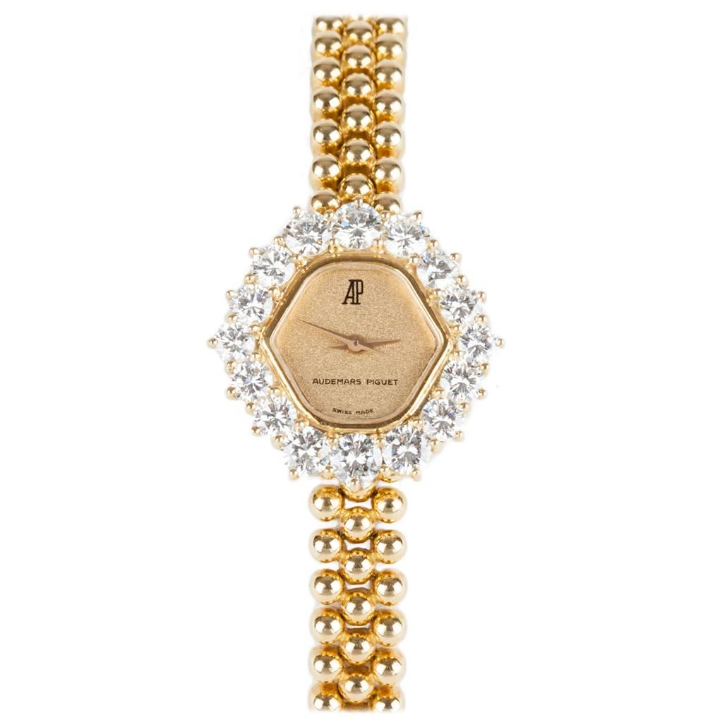 Audemars Piguet Lady's Yellow Gold Diamond Wristwatch