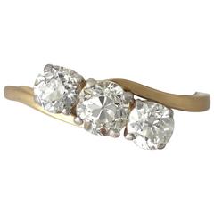 1900s and 1980s 2.04 Carat Diamond Gold Trilogy Ring 9