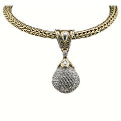 John Hardy Diamond Gold Pendant Necklace