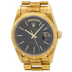 Rolex Yellow Gold Bark Day Date President Wristwatch Ref 18248 circa 1996