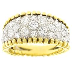 1960s Diamond Pave Gold Ring