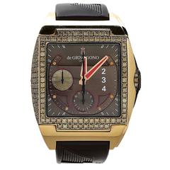 de Grisogono Rose Gold Diamond Power Breaker Chocolate No 5 Wristwatch