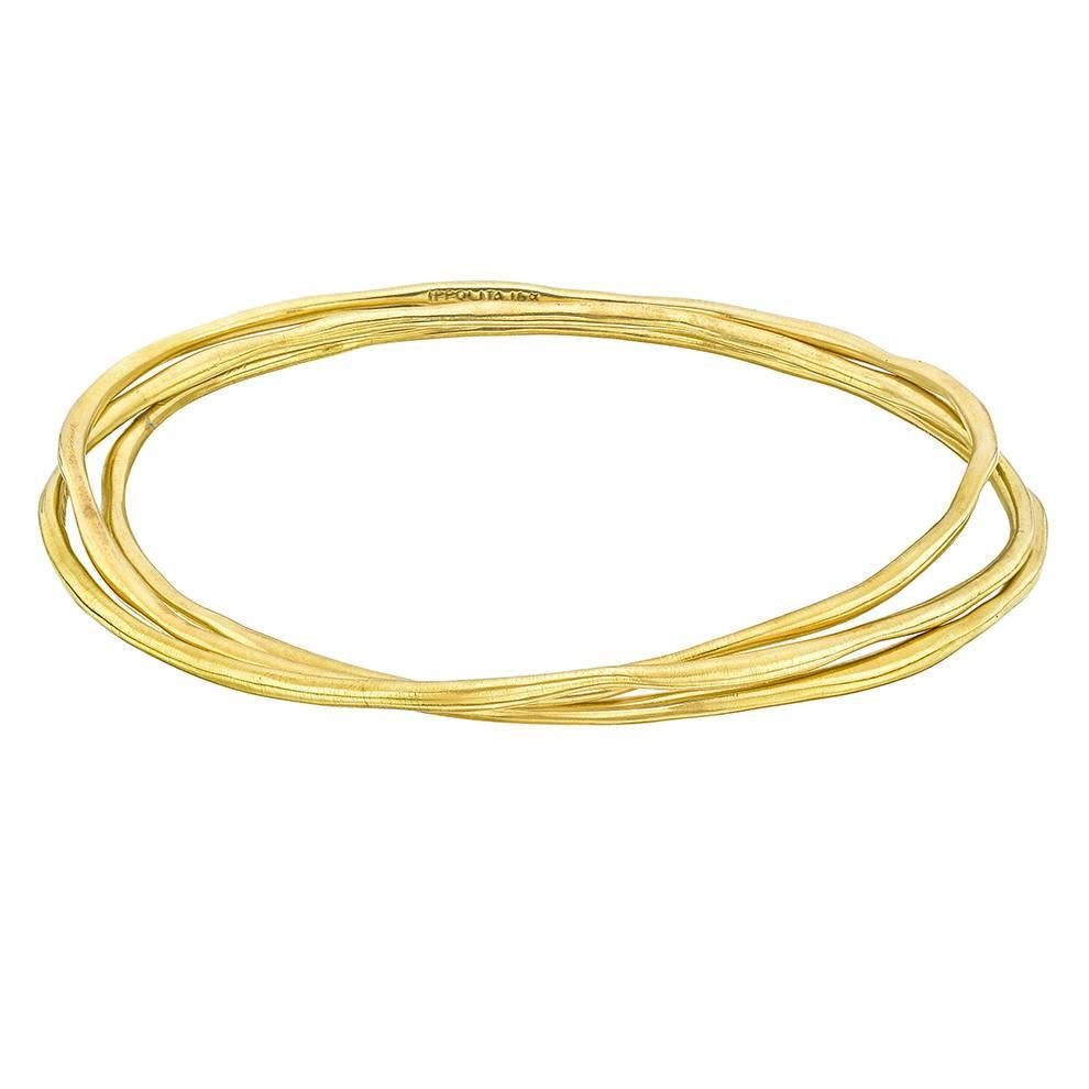 Ippolita 3er-Set "Squiggle"-Armbänder aus Gelbgold