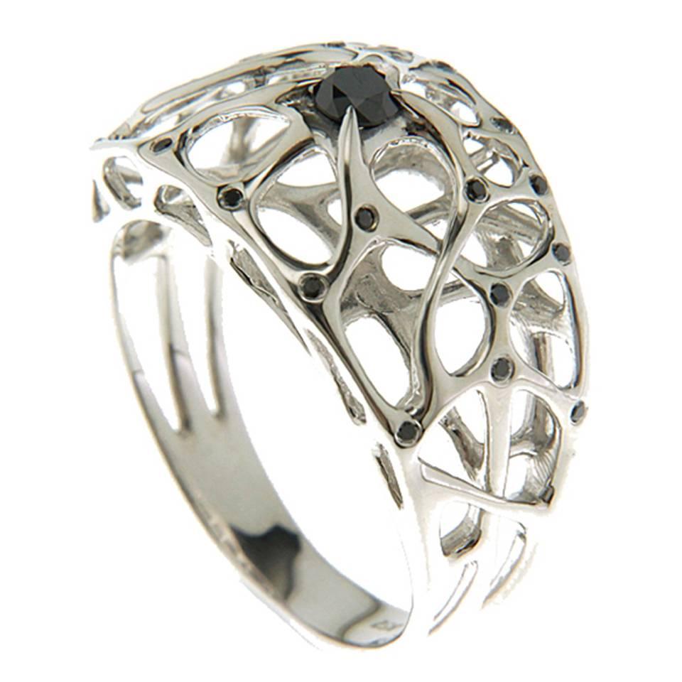 Bague en argent sterling à maillons en vente