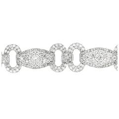 Edwardian Diamond Platinum Bracelet 