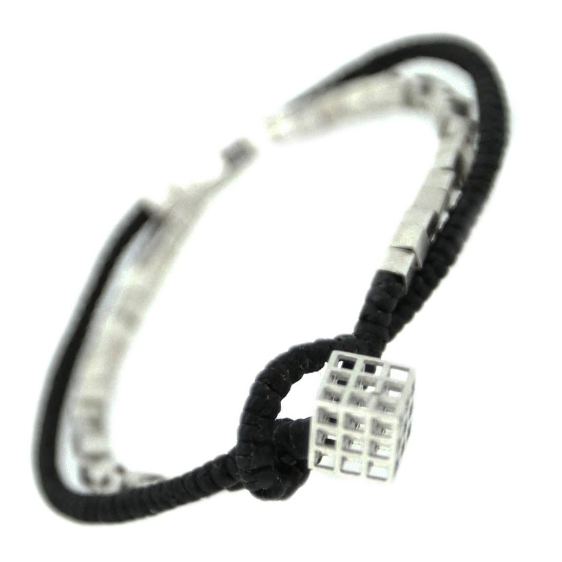 Bitcoin Blockchain Silver Wrap Bracelet