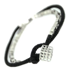 Used Bitcoin Blockchain Silver Wrap Bracelet