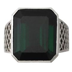 1940s 10.94 Carat Tourmaline and White Gold Dress Ring 4