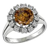 2.20 Carat Natural Fancy Colored Diamond  Cluster Ring