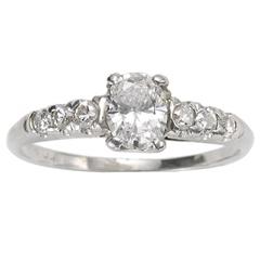 0.51 Carats Diamonds Platinum Ring 11