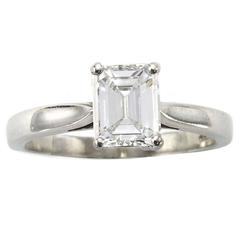 1.05 Carat GIA Cert Diamond Platinum Ring