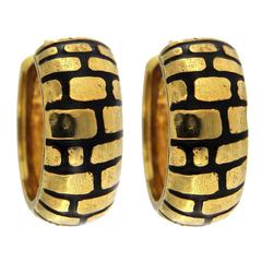 Jona Enamel Gold Hoop Earrings 12