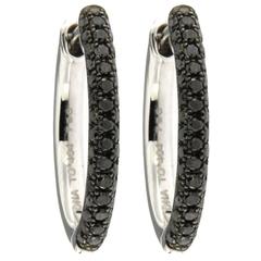 Jona Black Diamond Gold Hoop Earrings 11