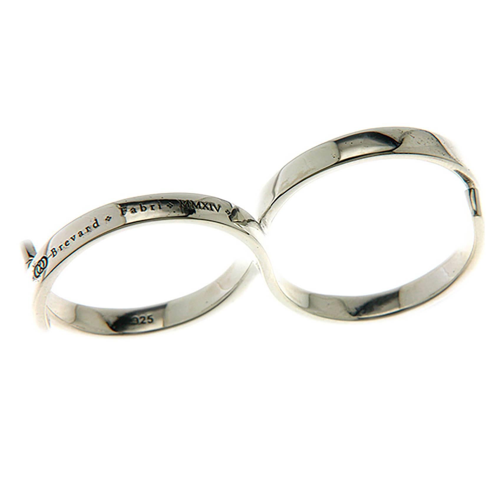 Fabri Infinity Single-Loop Adjustable Sterling Silver Ring For Sale