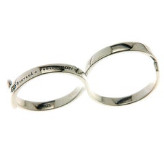 Fabri Infinity Single-Loop Adjustable Sterling Silver Ring