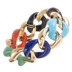 Seaman Schepps Medium Link Bracelet with Mixed Stones