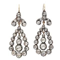 Sumptuous Georgian Diamond Earrings 8