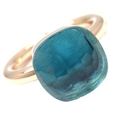 Pomellato Nudo Topaze Bleue Bicolore Bague en or