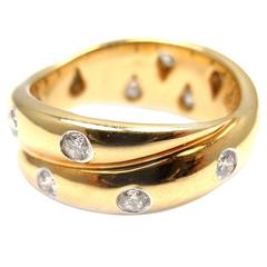Tiffany & Co. Etoile Twist Diamond Gold Platinum Band Ring
