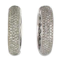 New Diamond Gold Hoop Earrings 8