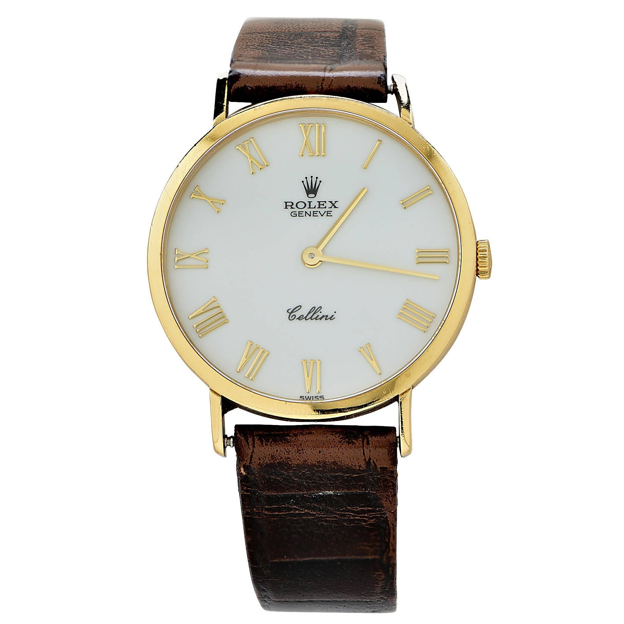 Rolex Yellow Gold Cellini Classic Wristwatch