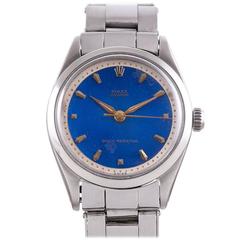 Rolex Stainless Steel Enamel Dial Wristwatch Ref 6444