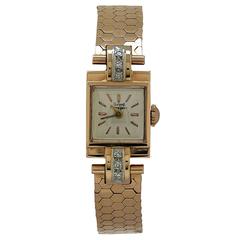 Vintage Girard Perregaux Lady's Gold Diamond Wristwatch