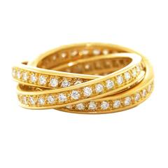 Cartier Diamantbesetzter Trinity Rolling Ring